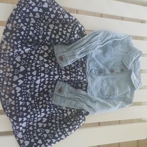 Jean and tulle heart dress